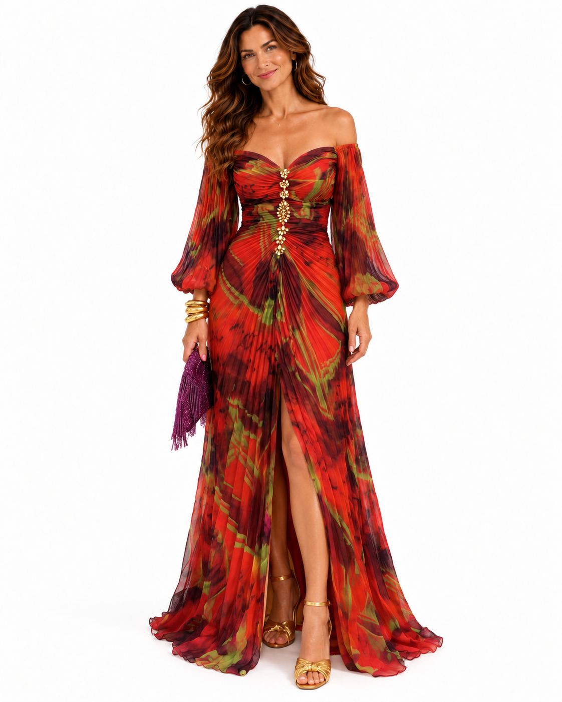 Mía | Vestido largo floral con estampado