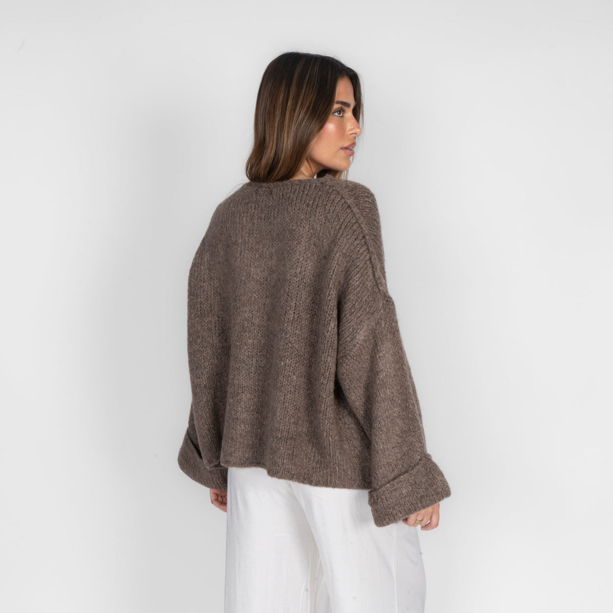 Cárdigan oversize de manga suave