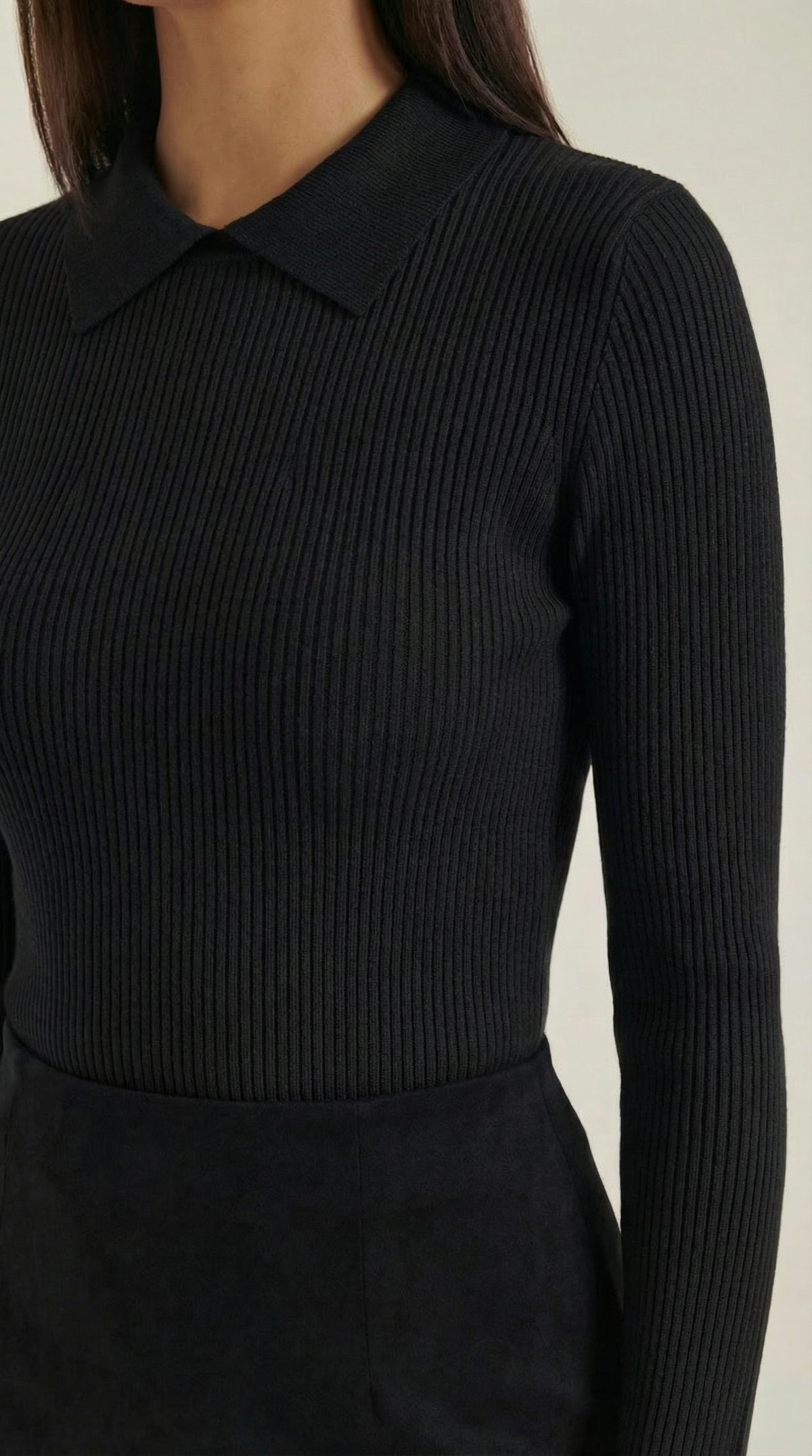Suéter de lana con cuello - Gail Langarm