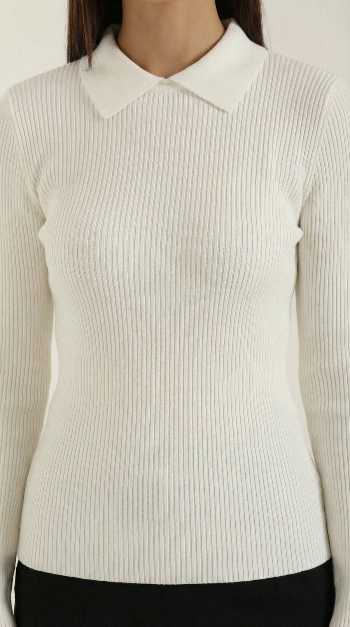 Suéter de lana con cuello - Gail Langarm