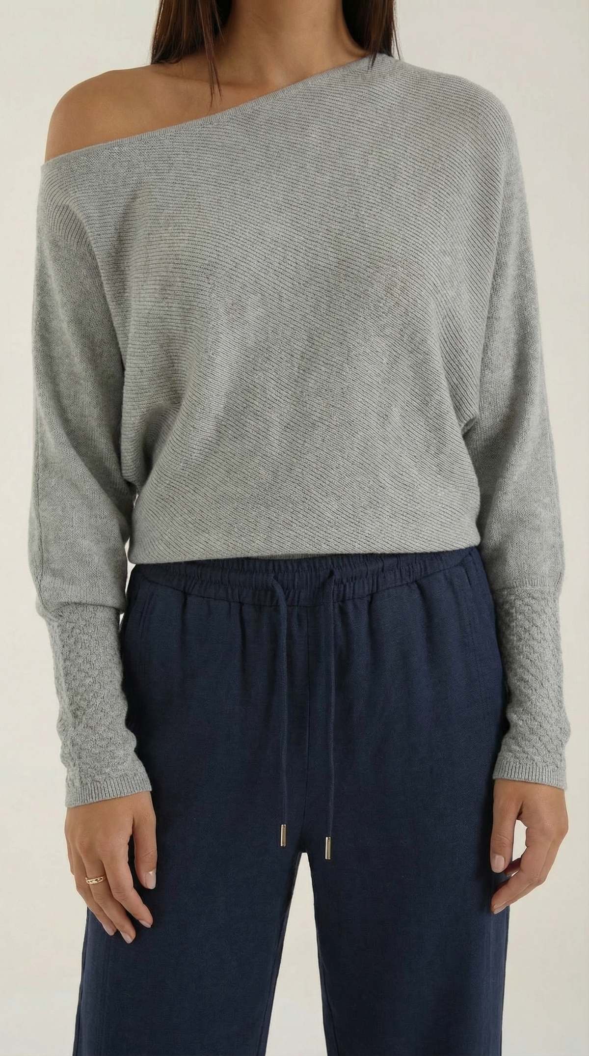 Suéter Mildred de Punto Off-Shoulder