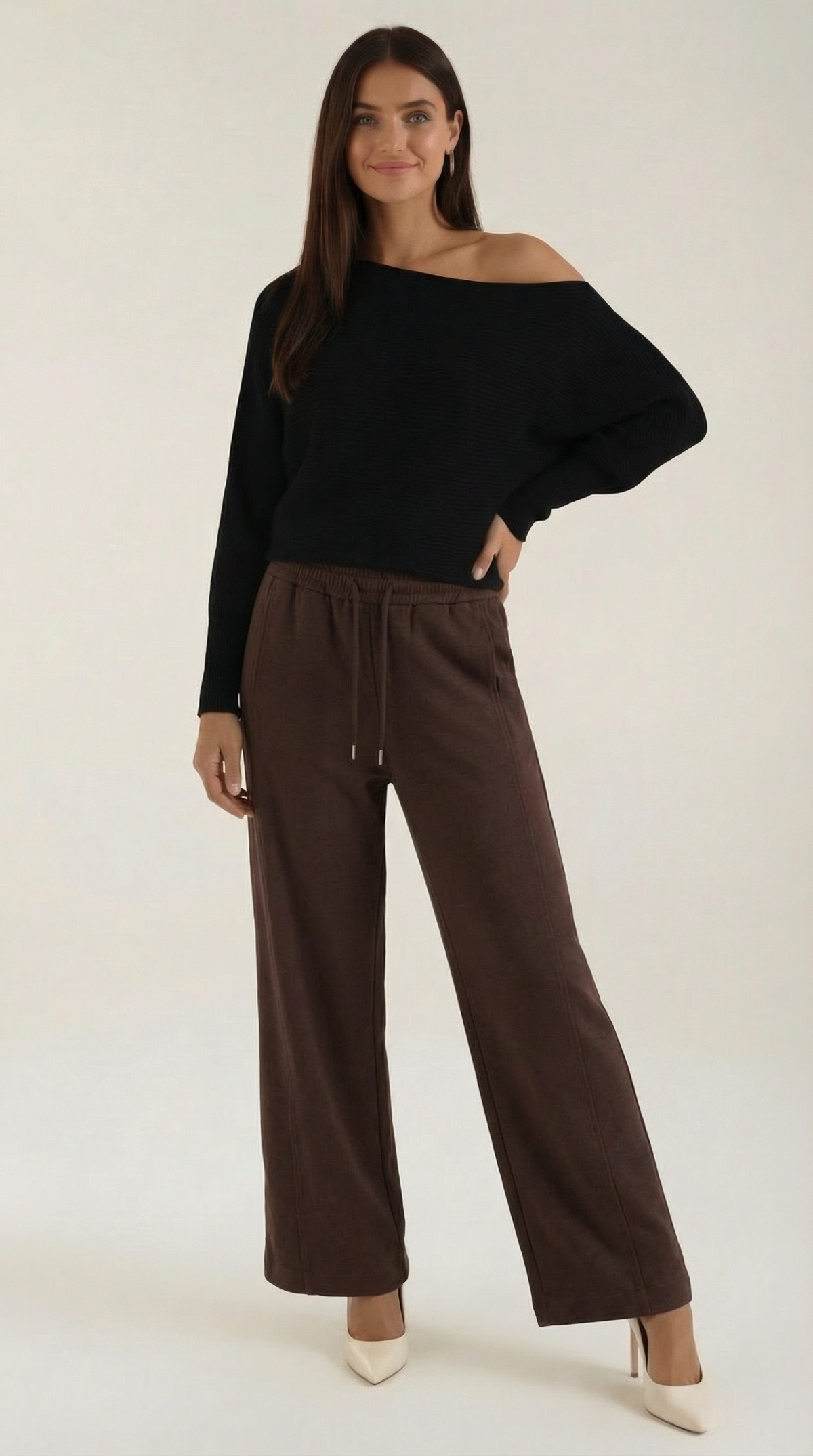 Suéter Mildred de Punto Off-Shoulder