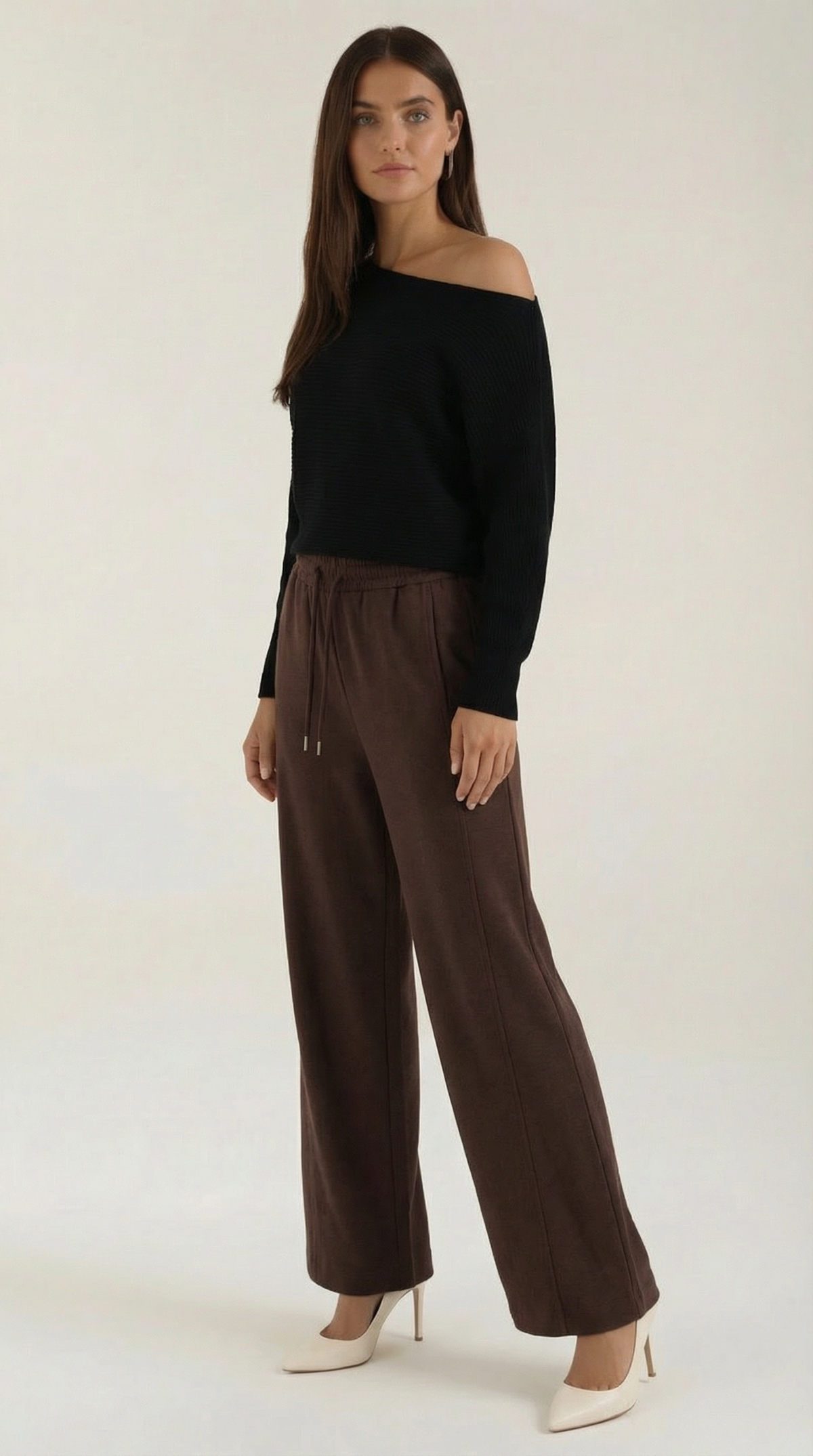 Suéter Mildred de Punto Off-Shoulder