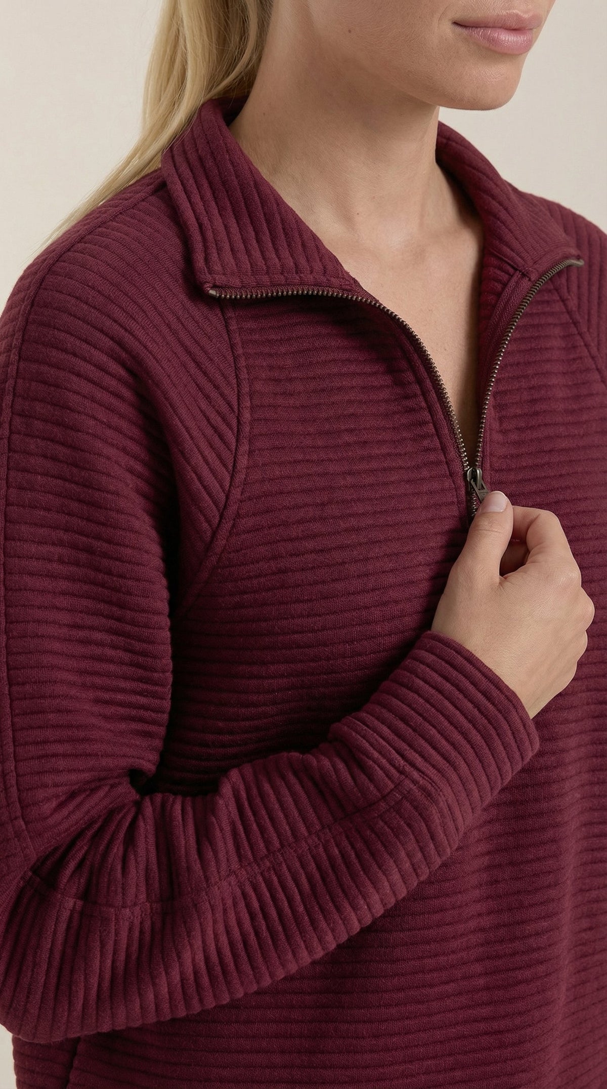 Melinda Polo Pullover con Media Cremallera