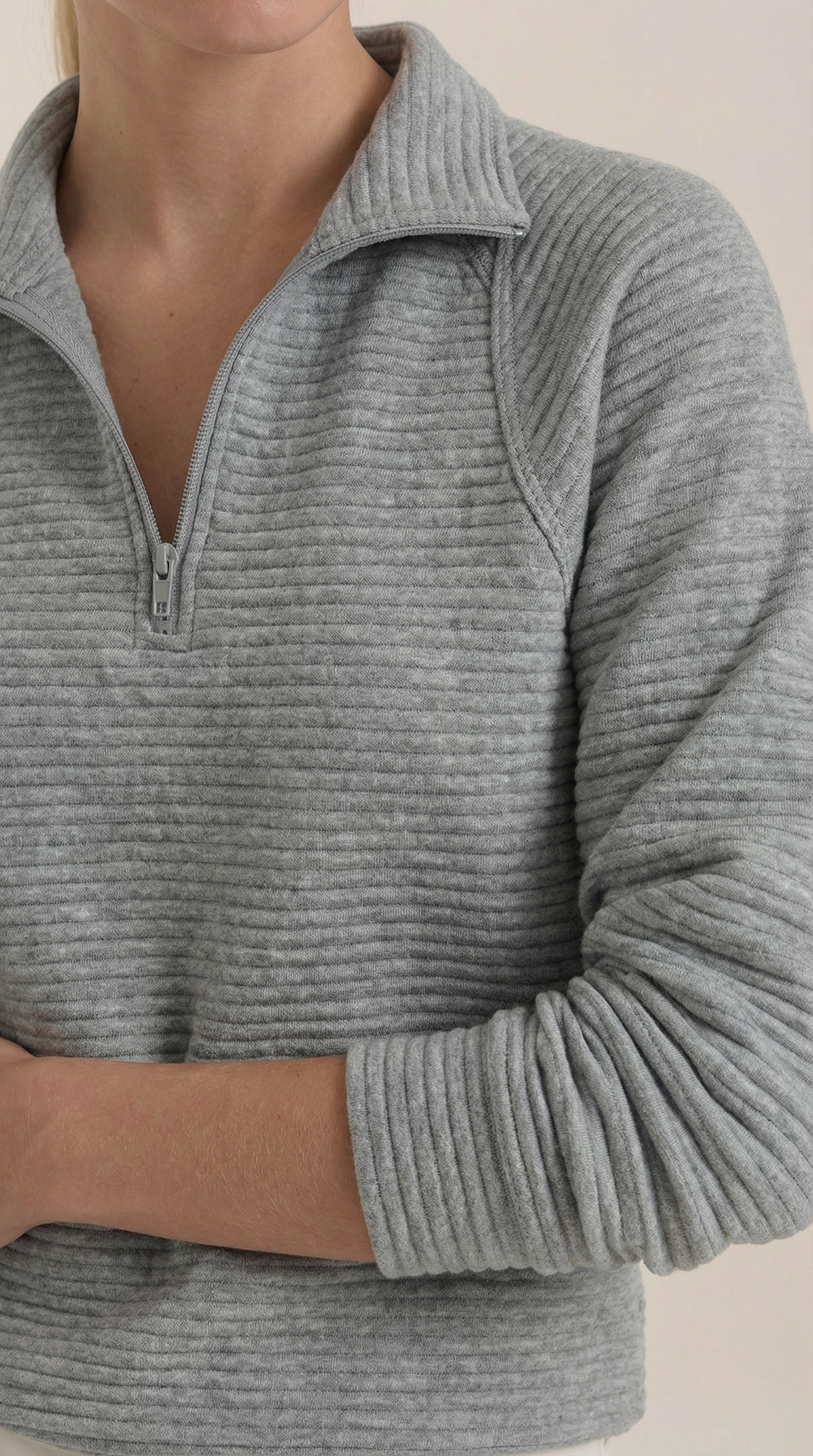 Melinda Polo Pullover con Media Cremallera