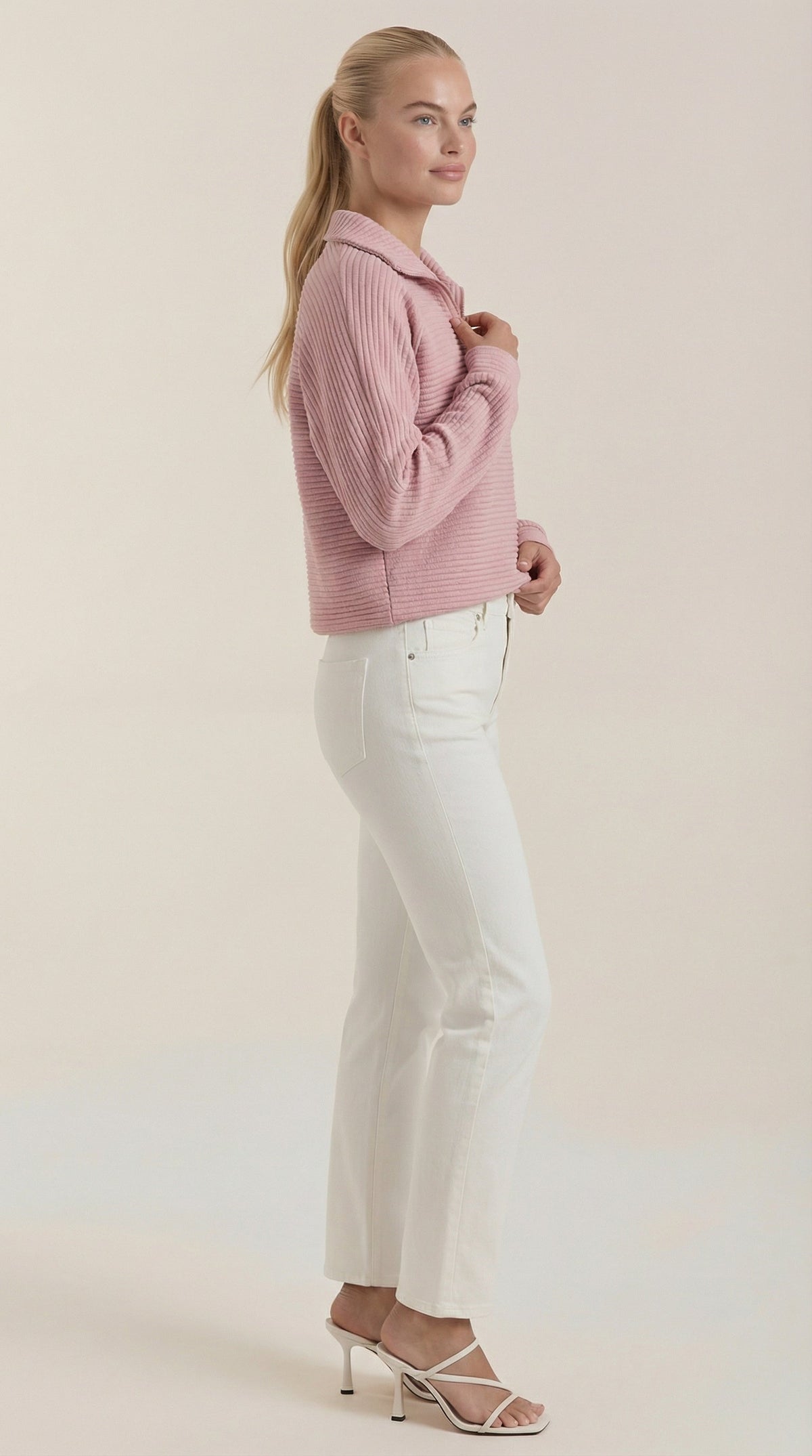 Melinda Polo Pullover con Media Cremallera
