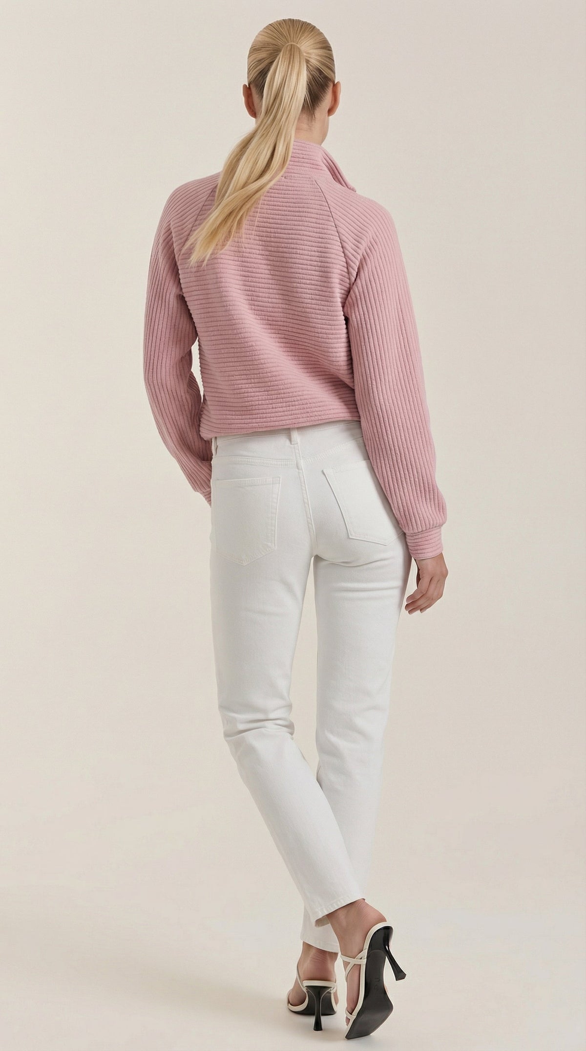 Melinda Polo Pullover con Media Cremallera