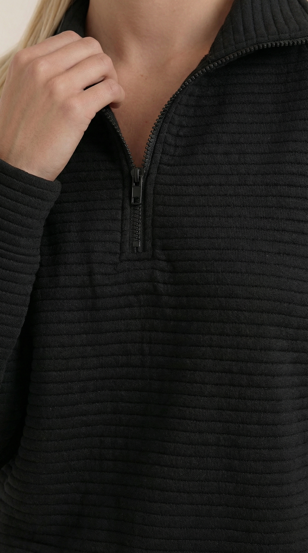 Melinda Polo Pullover con Media Cremallera