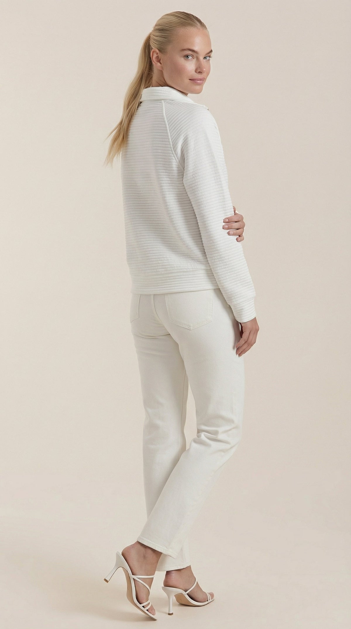 Melinda Polo Pullover con Media Cremallera