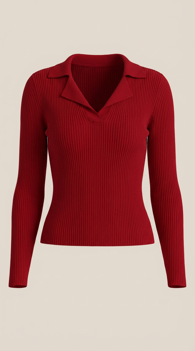 Suéter de punto con cuello elegante